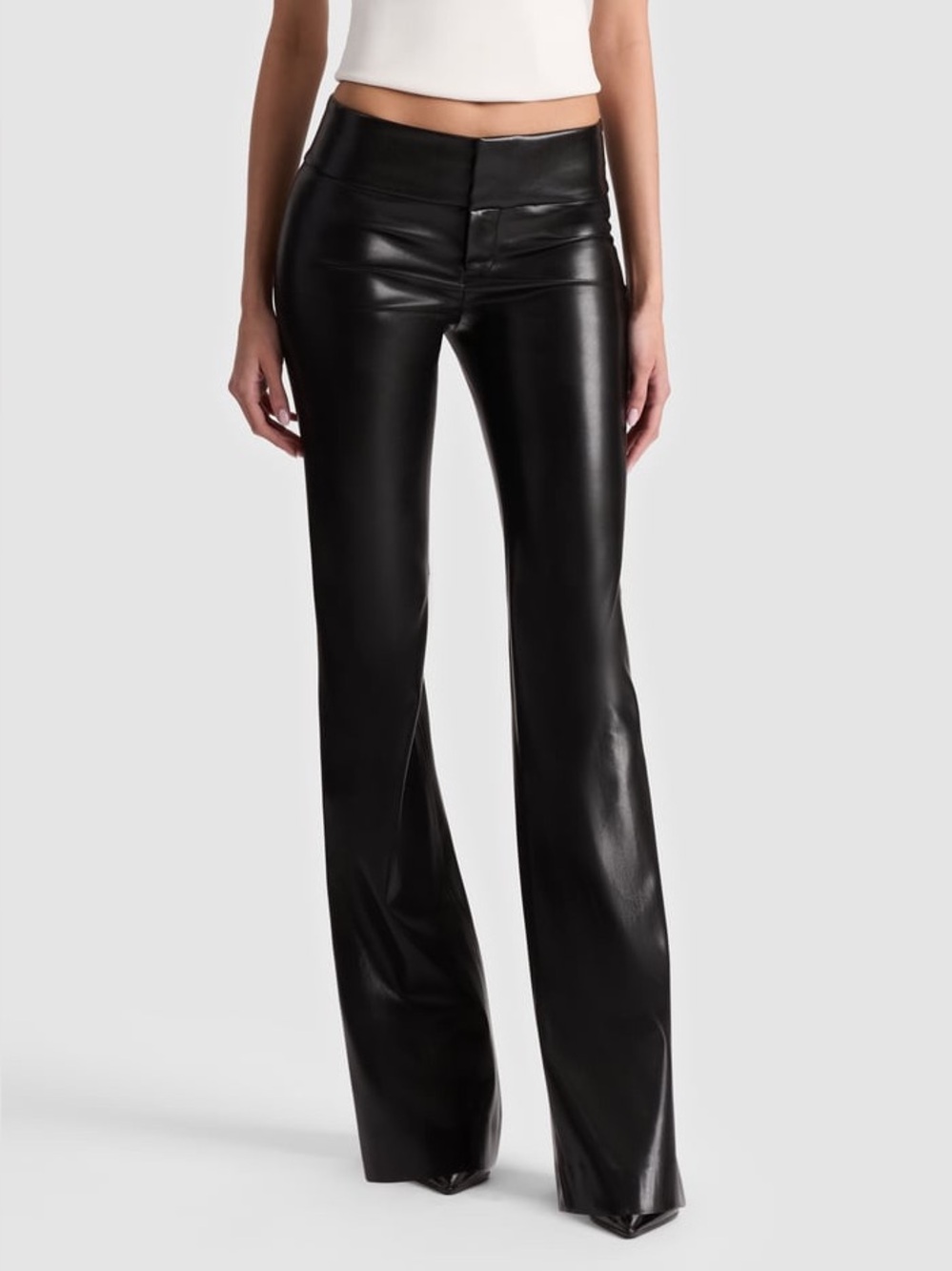 Alice + Olivia “Olivia” Vegan Leather Bootcut Pant 4